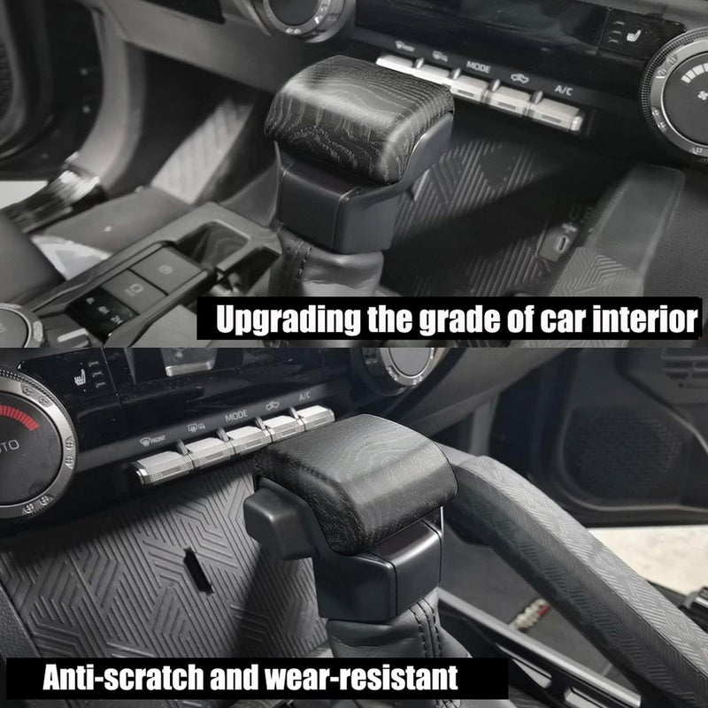 BORUIEN for Toyota Tacoma 2024 2025 and 4Runner 2025 Interior Accessories Center Console ABS Gear Shift Decor Cover Dashboard Trim (Black Wood Grain, Gear Shift Decor) - Image 4